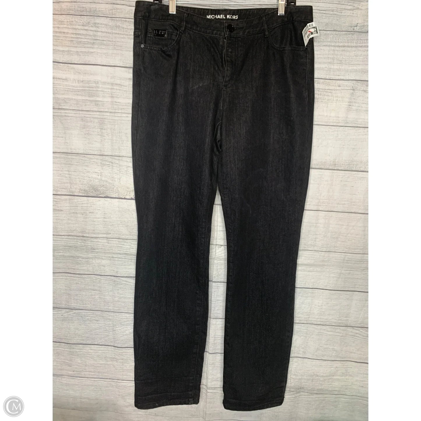 Jeans Straight By Michael By Michael Kors In Black, Size: 12