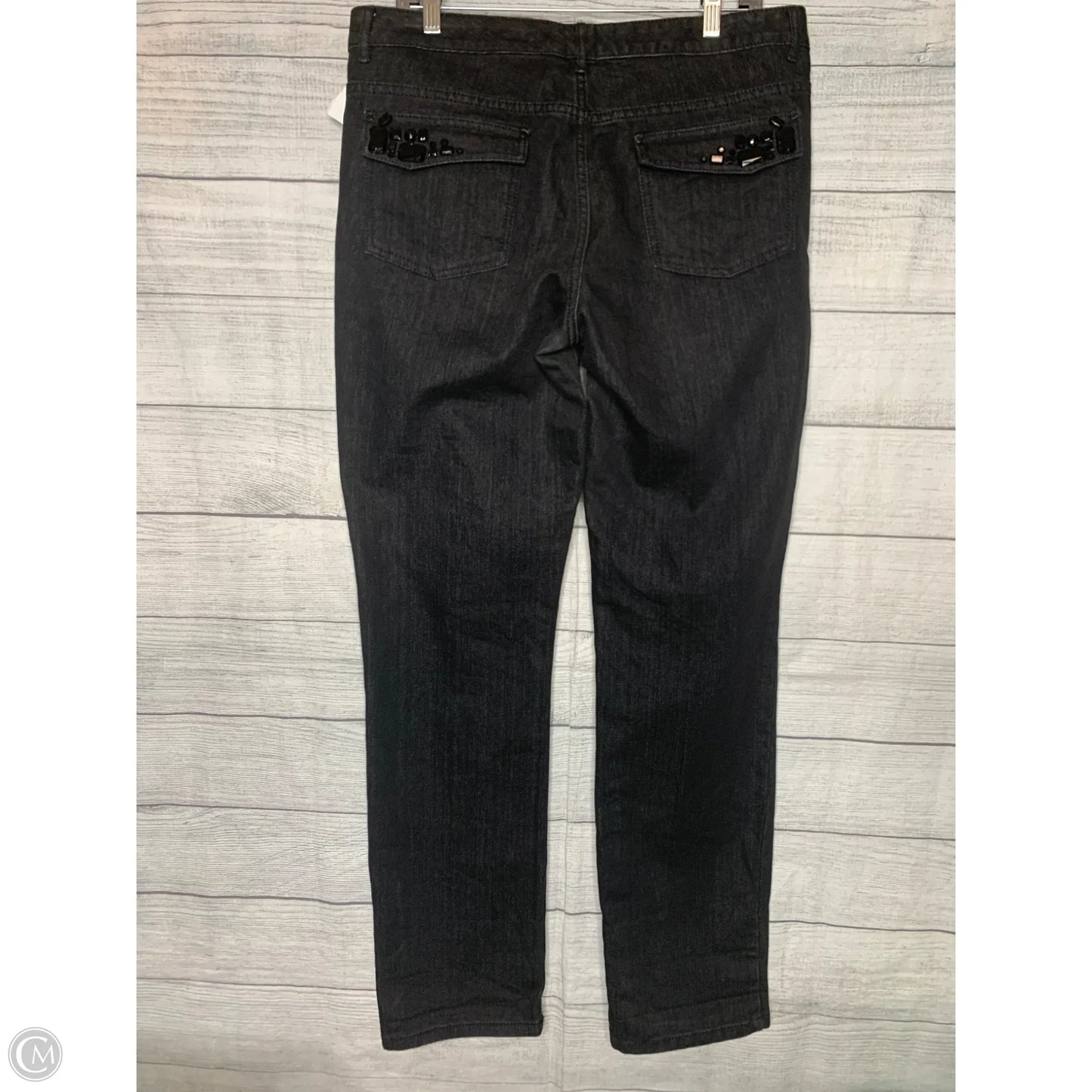 Jeans Straight By Michael By Michael Kors In Black, Size: 12