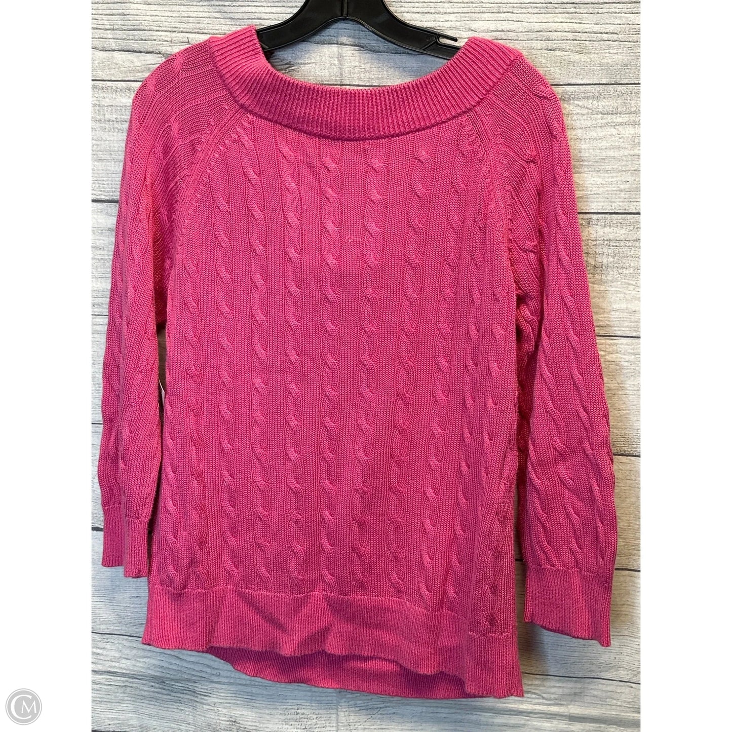 Sweater By Lauren By Ralph Lauren In Pink, Size: L