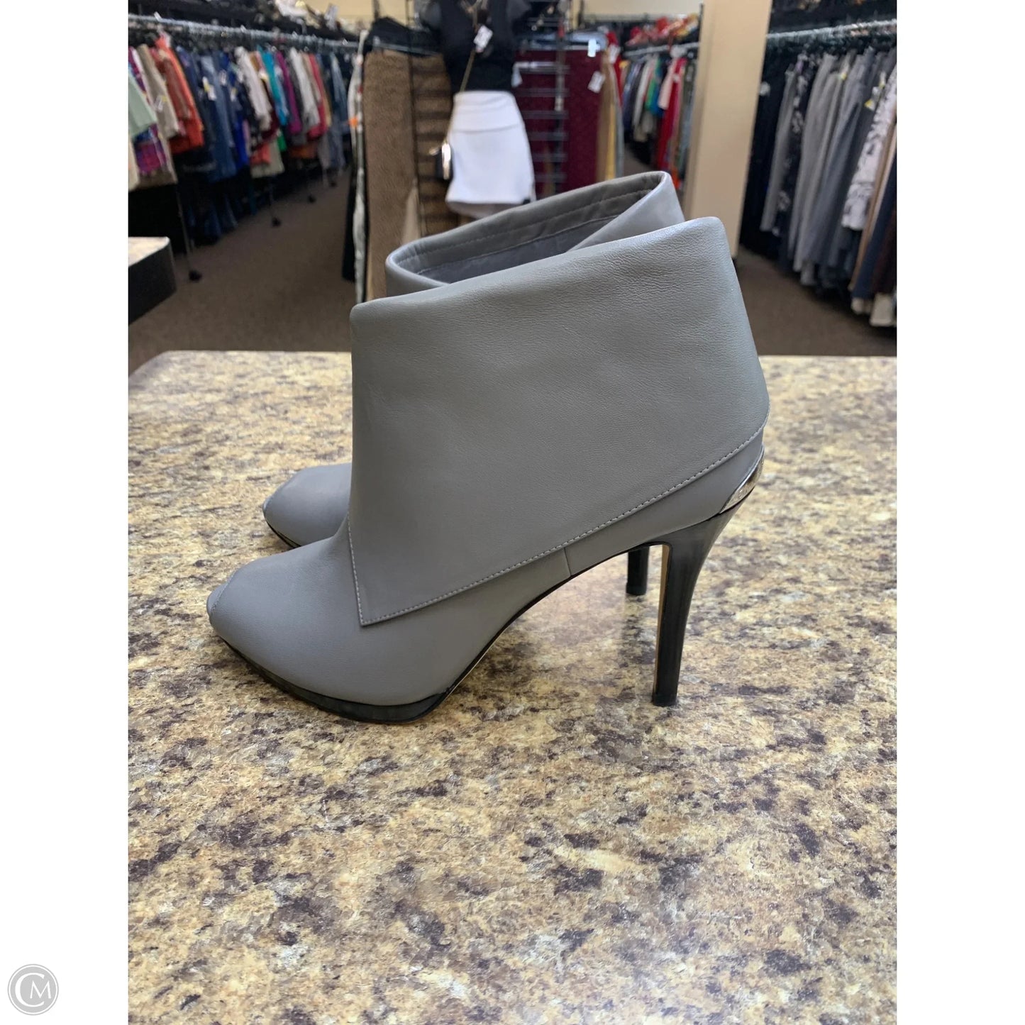 Boots Ankle Heels By Michael By Michael Kors In Grey, Size: 10