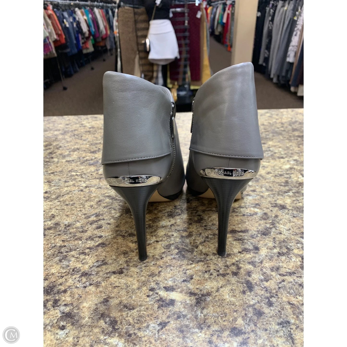 Boots Ankle Heels By Michael By Michael Kors In Grey, Size: 10
