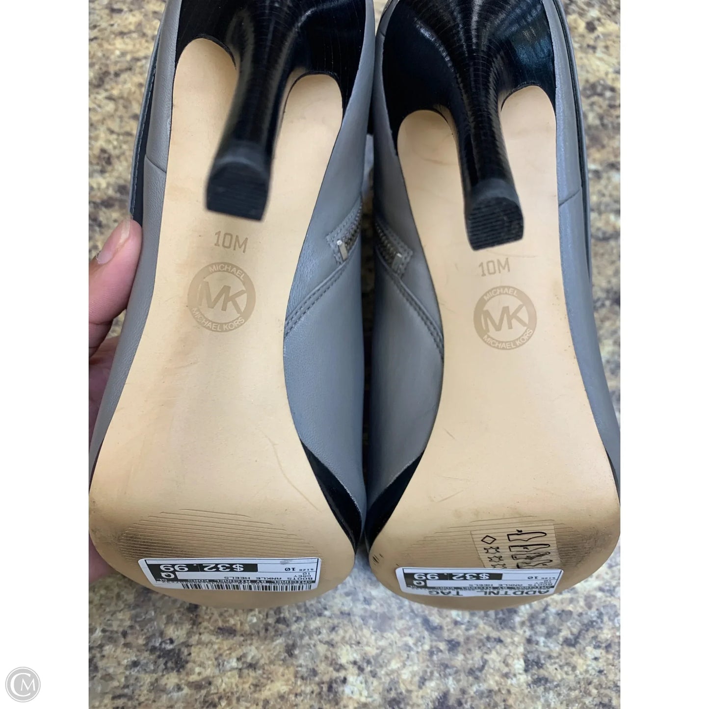 Boots Ankle Heels By Michael By Michael Kors In Grey, Size: 10