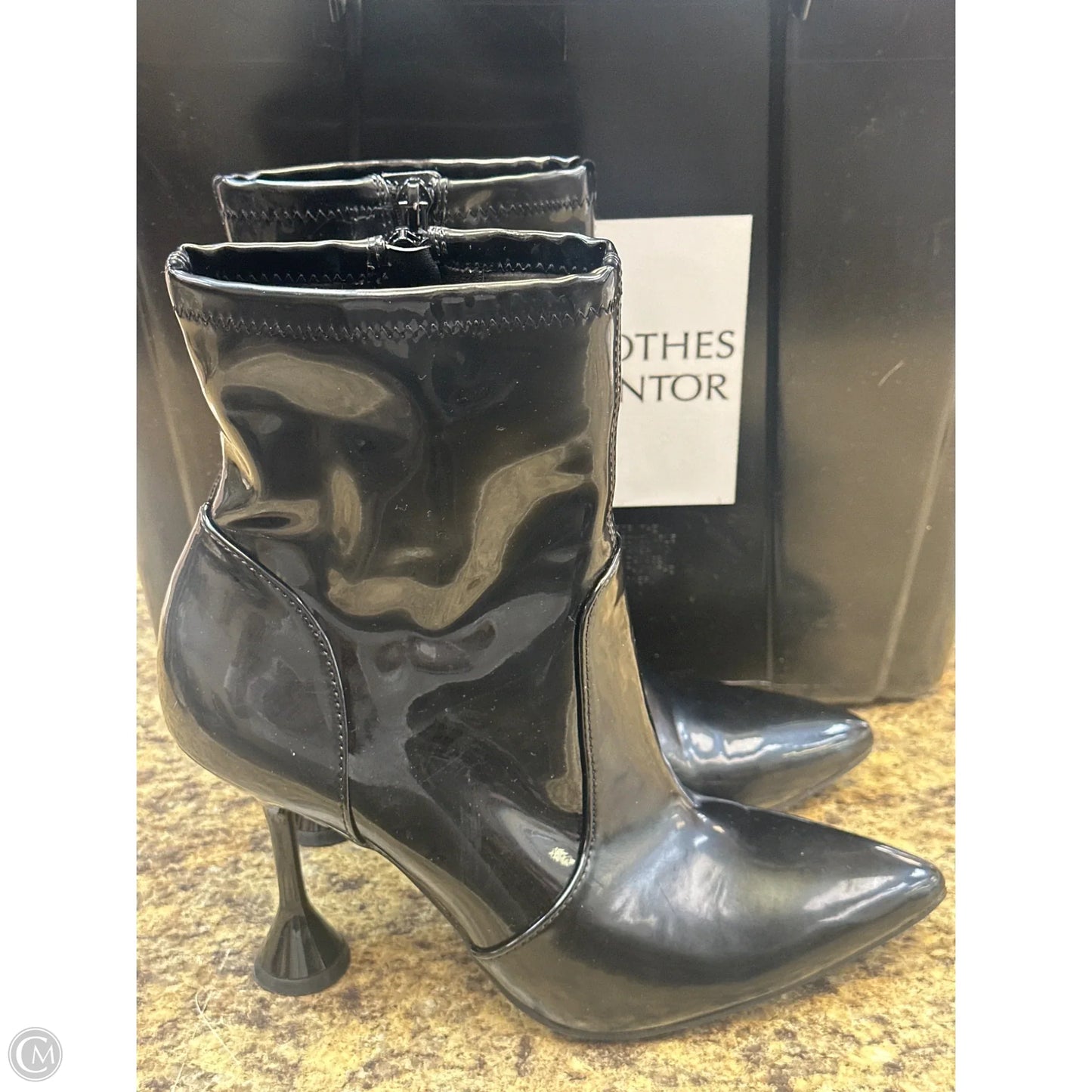 Boots Mid-calf Heels By Clothes Mentor In Black, Size: 8.5