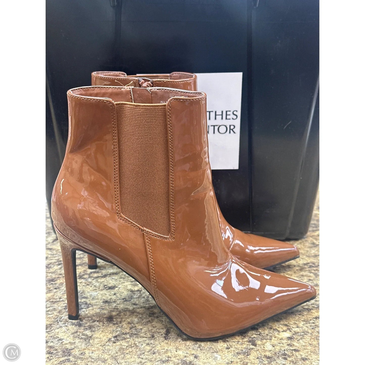 Boots Mid-calf Heels By Clothes Mentor In Brown, Size: 8.5