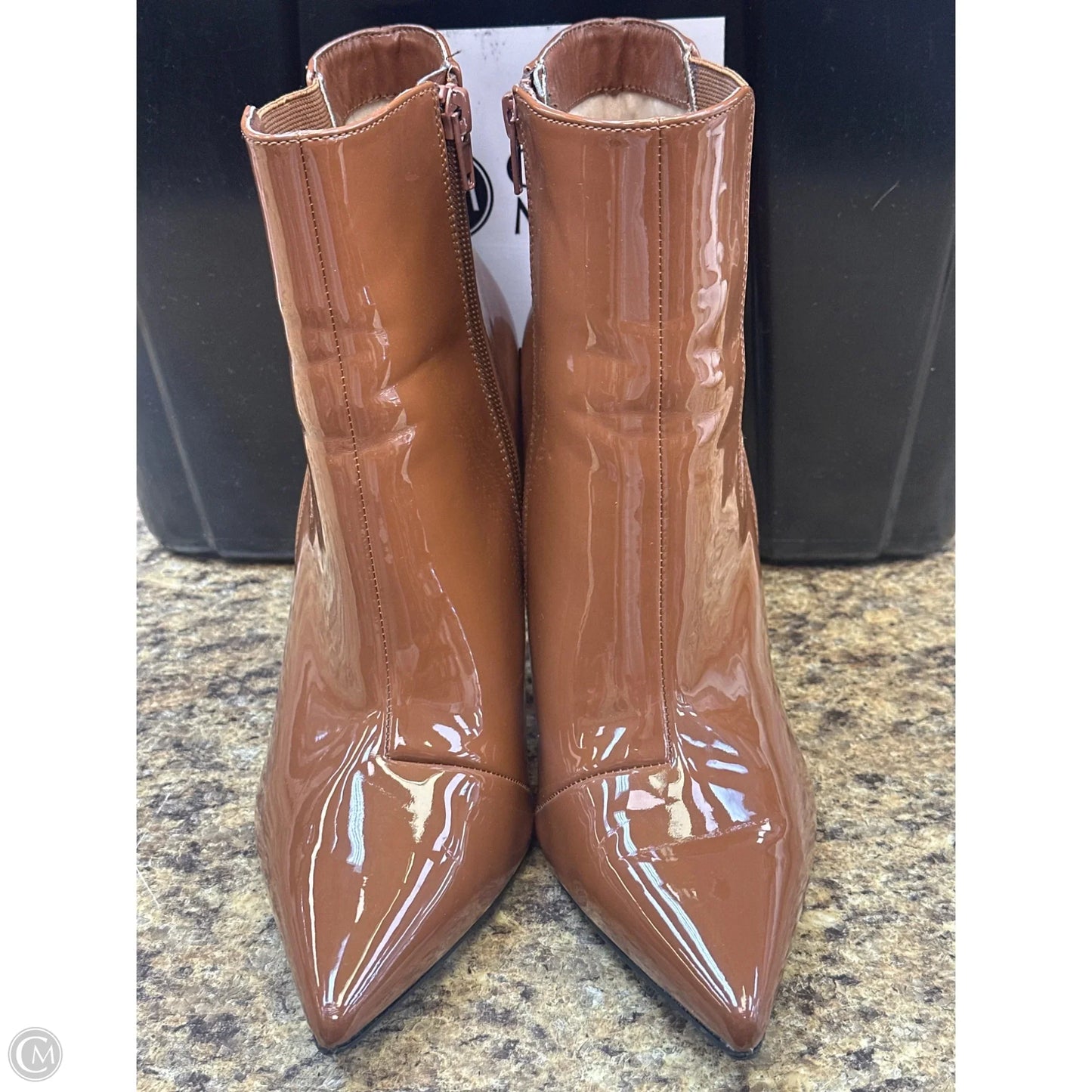 Boots Mid-calf Heels By Clothes Mentor In Brown, Size: 8.5