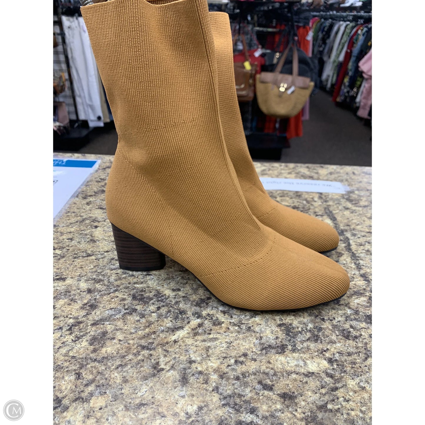 Shoes Heels Block By Alex Marie In Tan, Size: 8.5