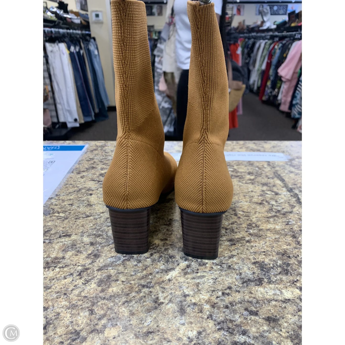 Shoes Heels Block By Alex Marie In Tan, Size: 8.5
