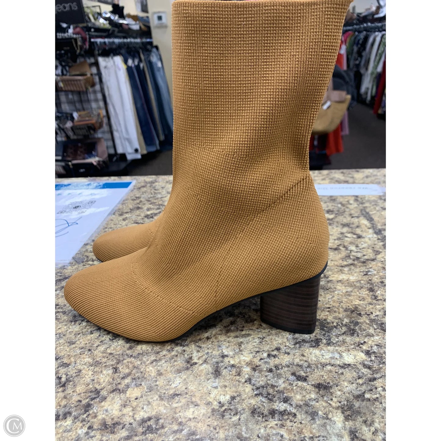 Shoes Heels Block By Alex Marie In Tan, Size: 8.5