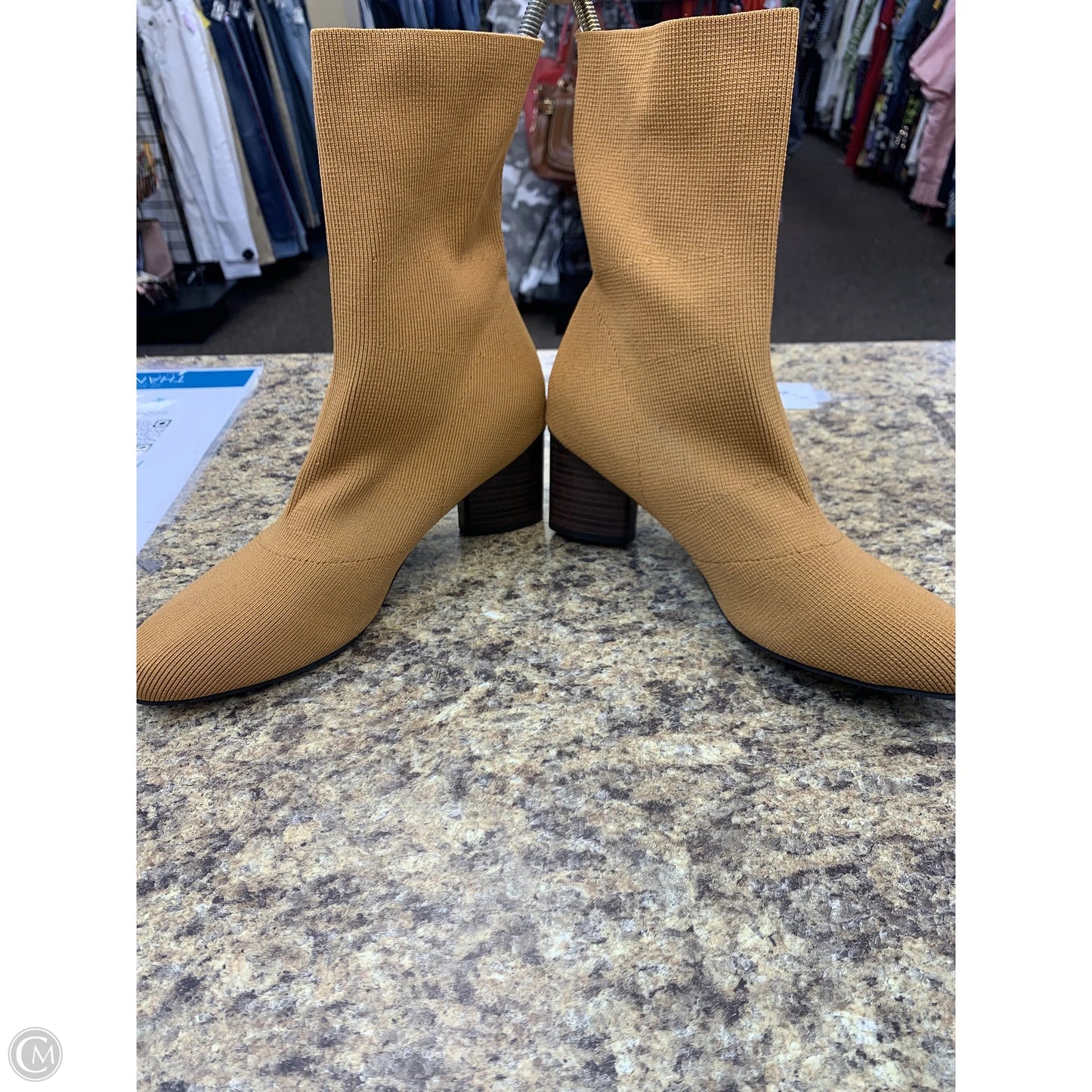 Shoes Heels Block By Alex Marie In Tan, Size: 8.5