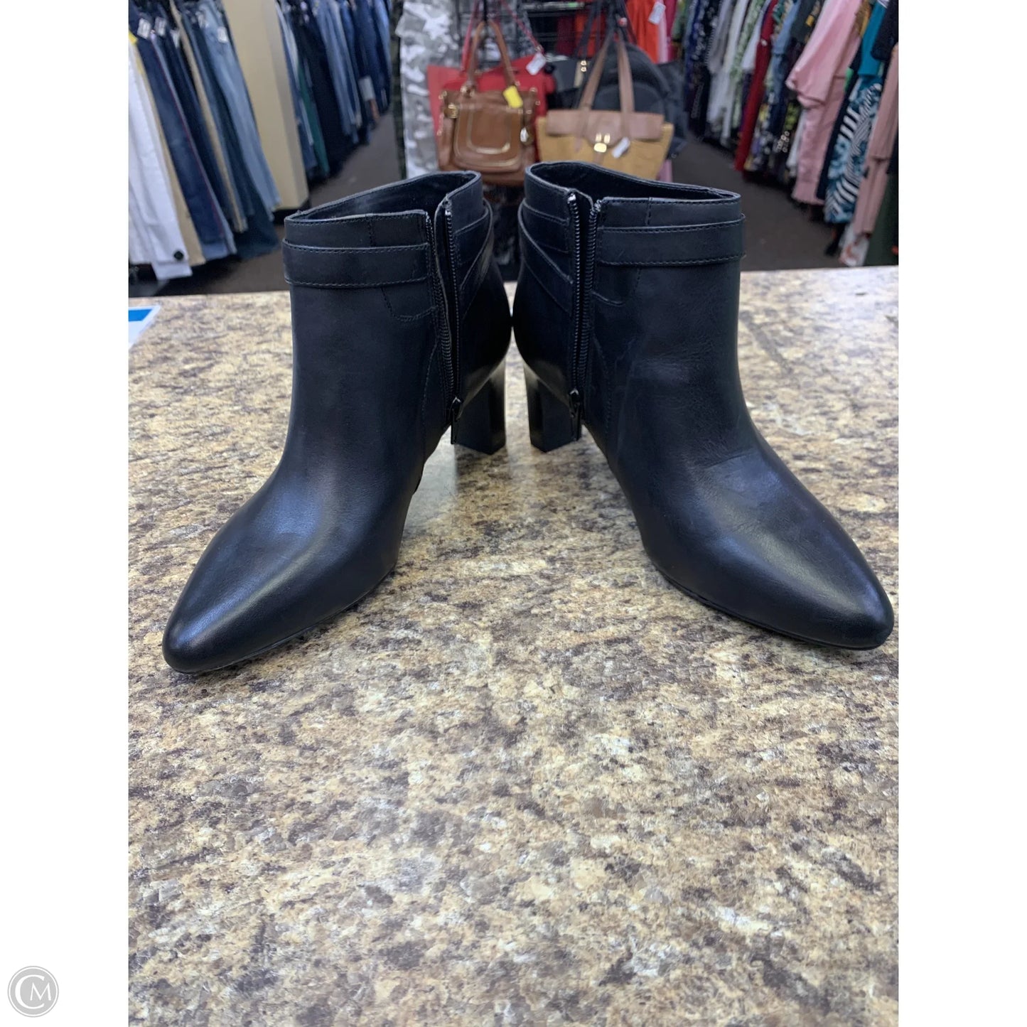Boots Ankle Heels By Ralph Lauren In Black, Size: 9
