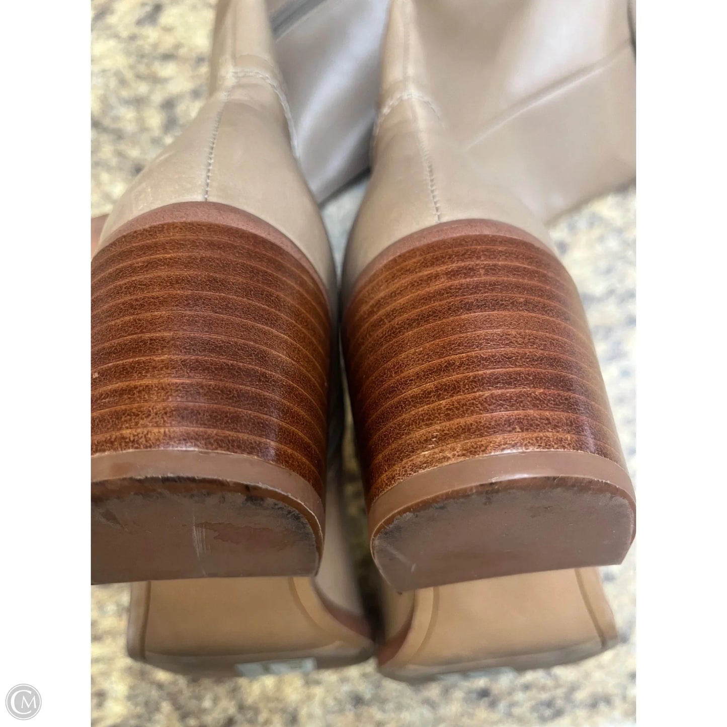 Boots Knee Heels By Franco Sarto In Brown, Size: 9