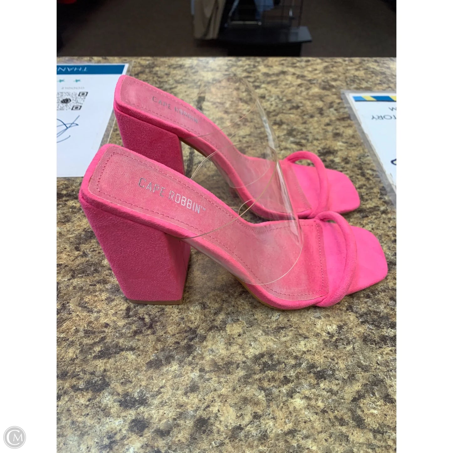 Shoes Heels Block By Cmf In Pink, Size: 6.5
