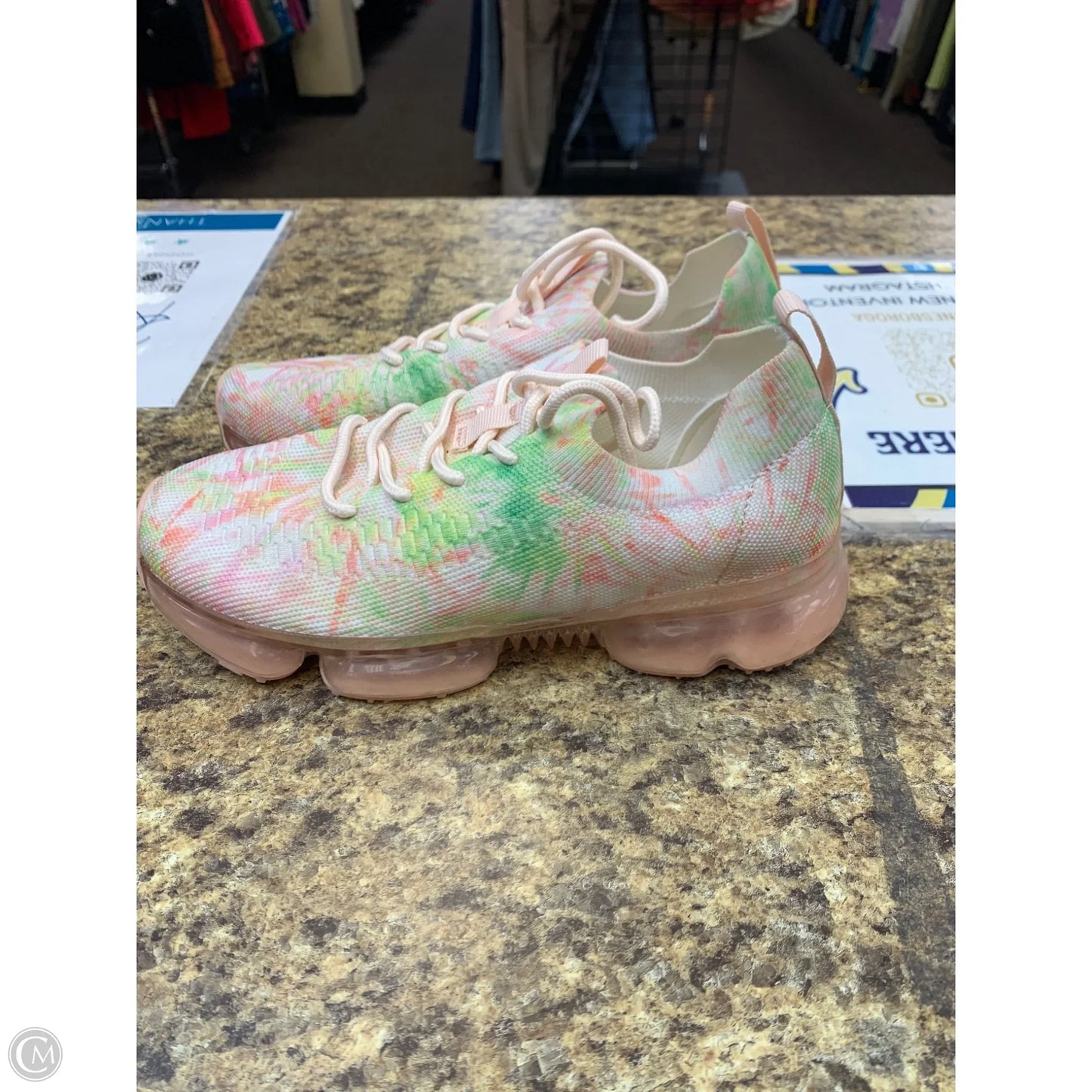 Shoes Athletic By Cmf In Green & Pink, Size: 6