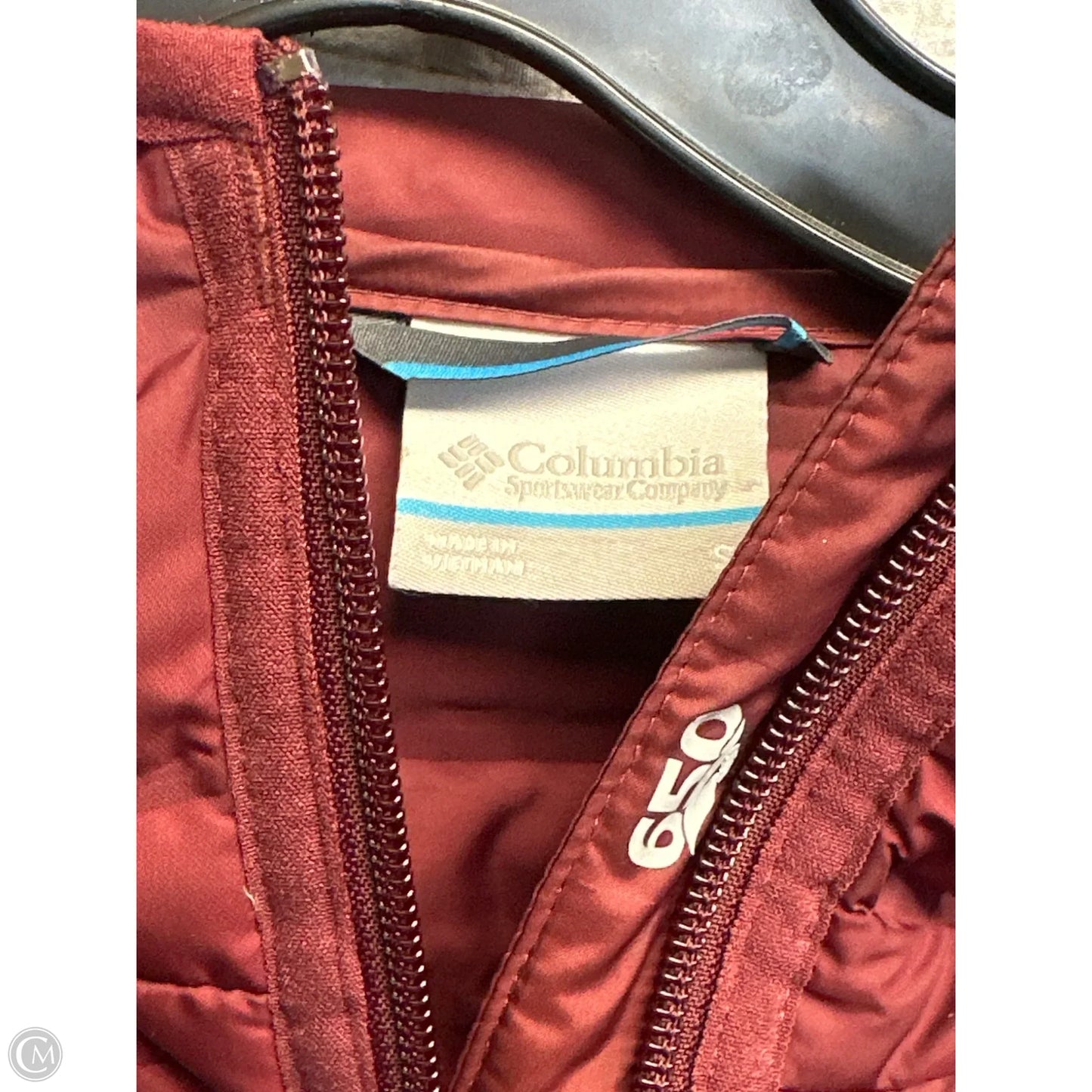 Jacket Puffer & Quilted By Columbia In Maroon, Size: S
