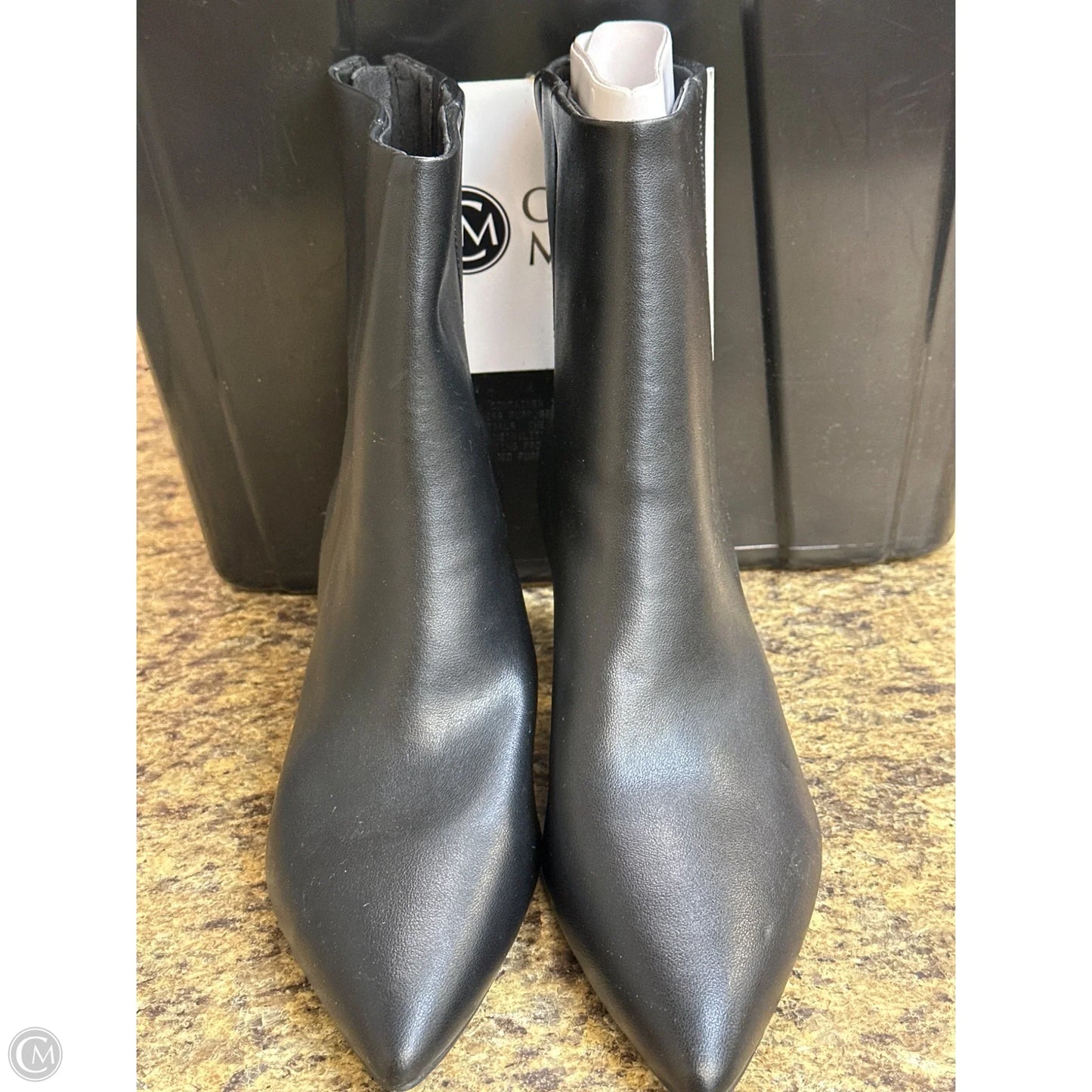 Boots Ankle Heels By Clothes Mentor In Black, Size: 9