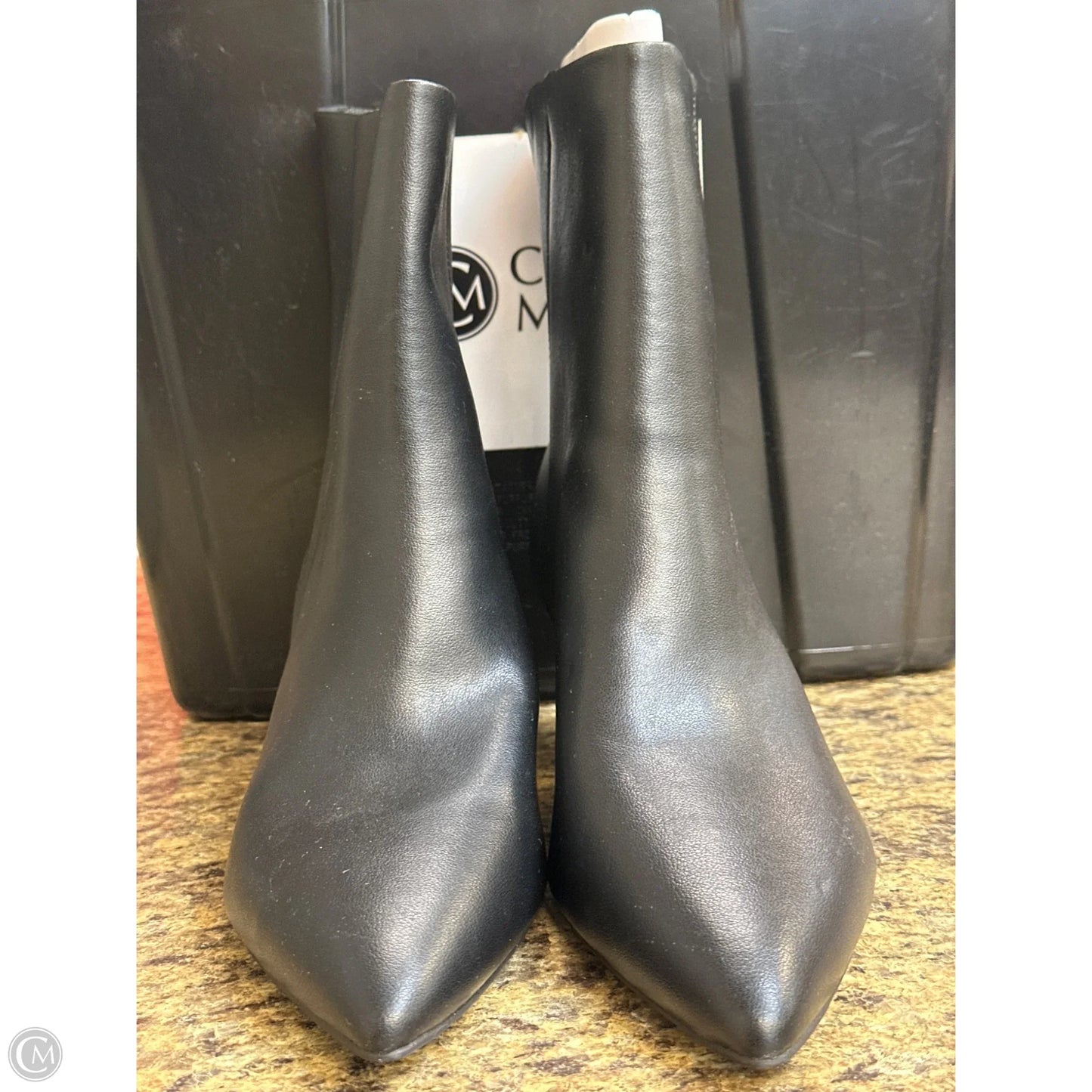 Boots Ankle Heels By Clothes Mentor In Black, Size: 9