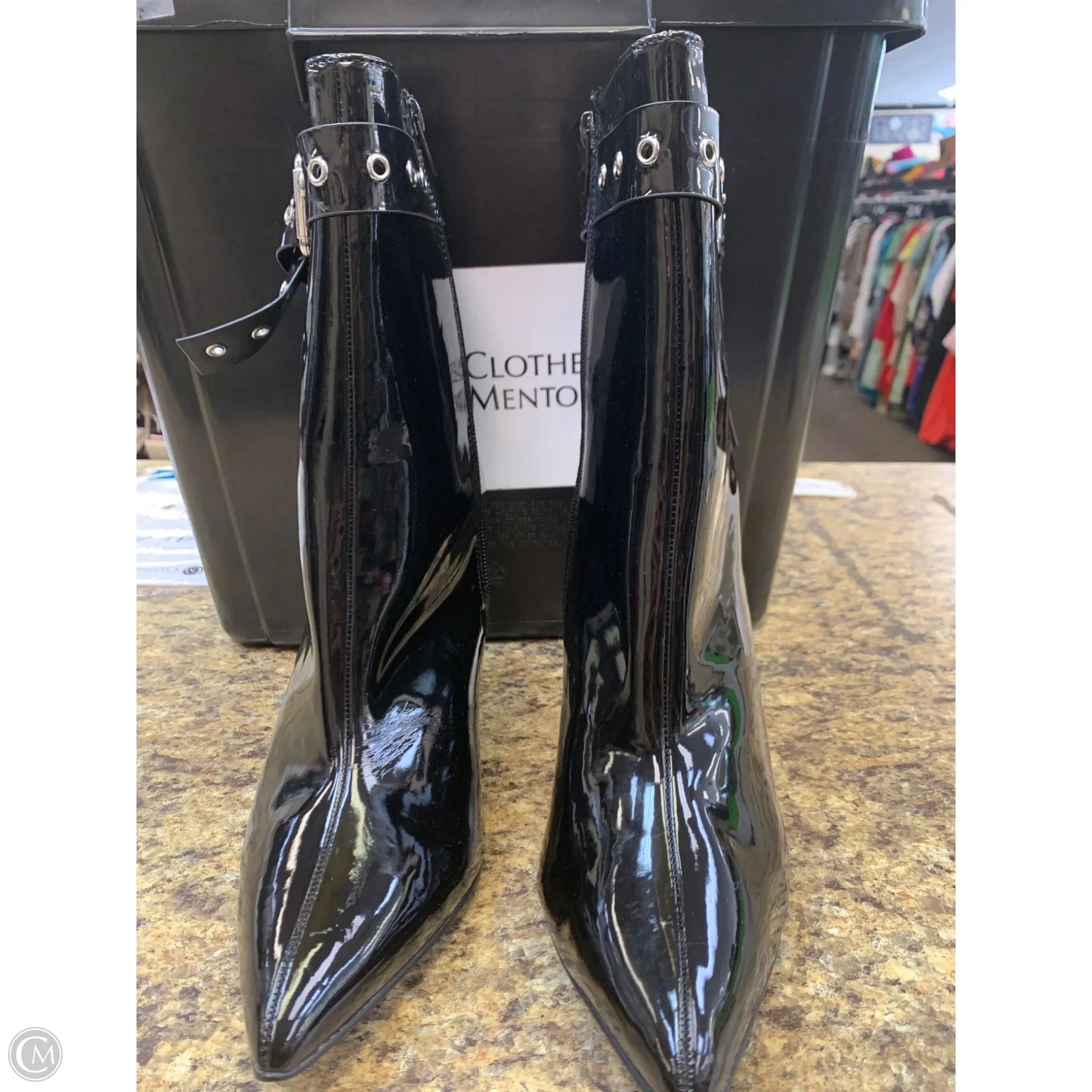 Boots Ankle Heels By Clothes Mentor In Black, Size: 11