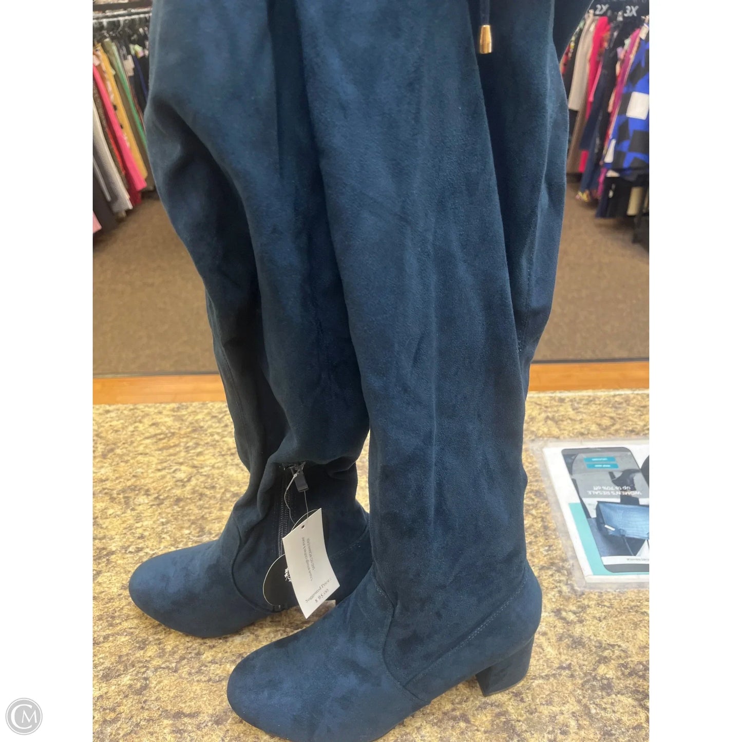 Boots Ankle Heels By Alfani In Blue, Size: 11