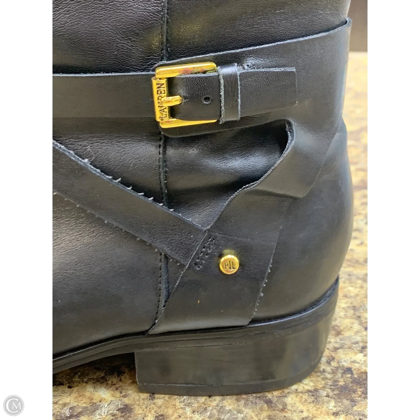 Boots Knee Flats By Ralph Lauren In Black, Size: 9