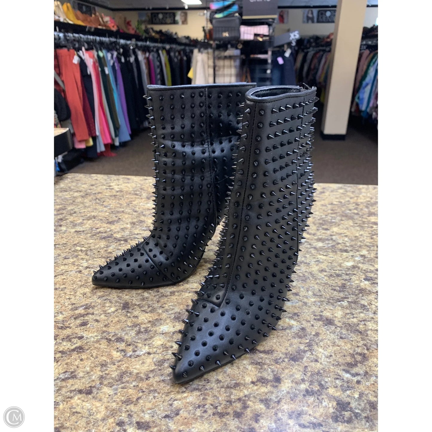 Boots Ankle Heels By Steve Madden In Black, Size: 7