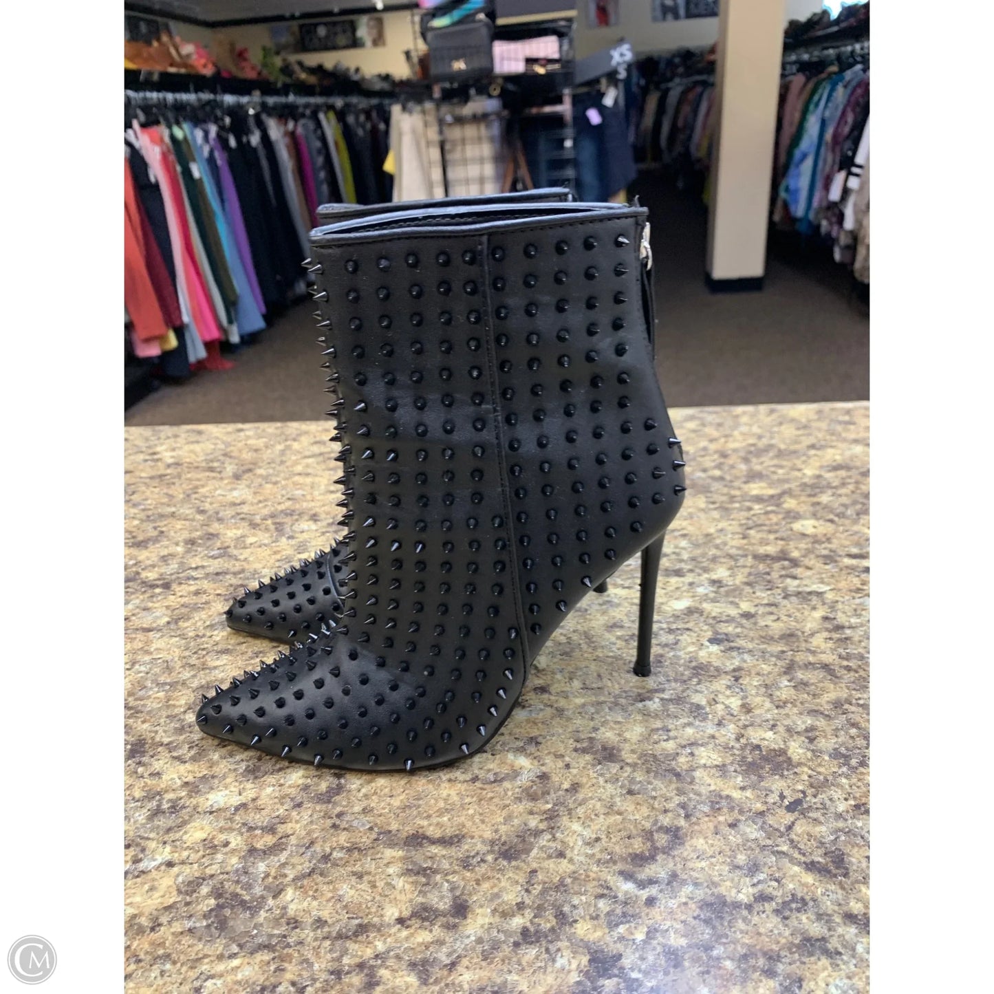 Boots Ankle Heels By Steve Madden In Black, Size: 7