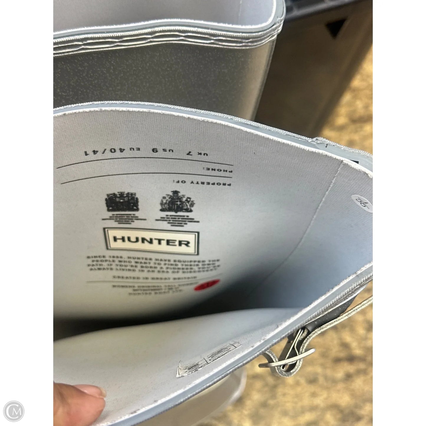 Boots Knee Flats By Hunter In Silver, Size: 9