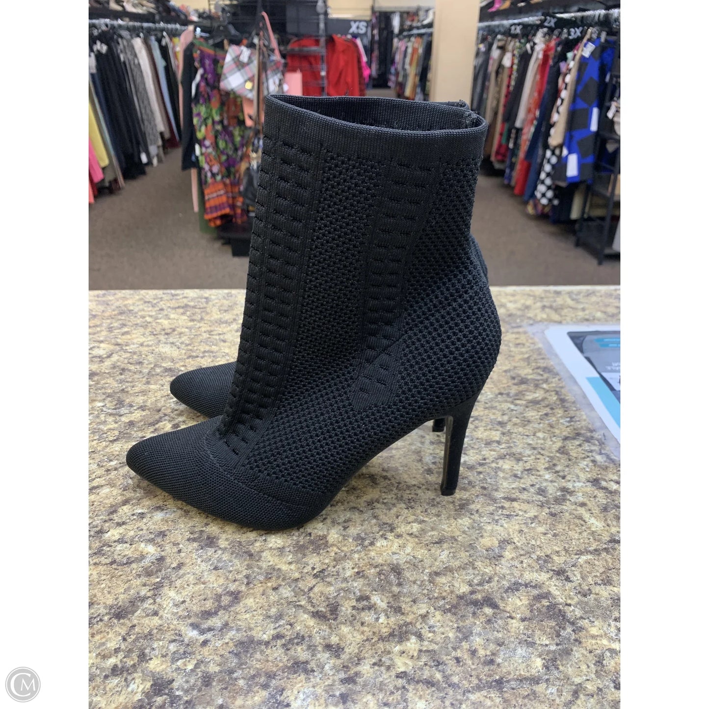 Boots Ankle Heels By Wild Diva In Black, Size: 10