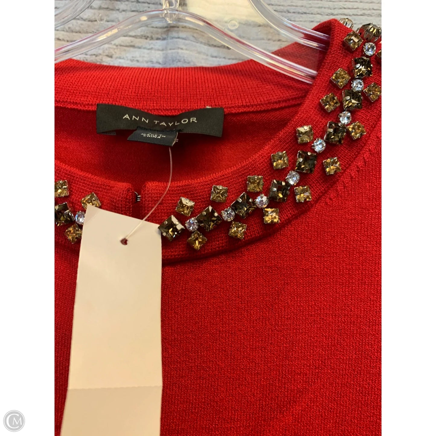 Sweater Cardigan By Ann Taylor In Red, Size: Xxl