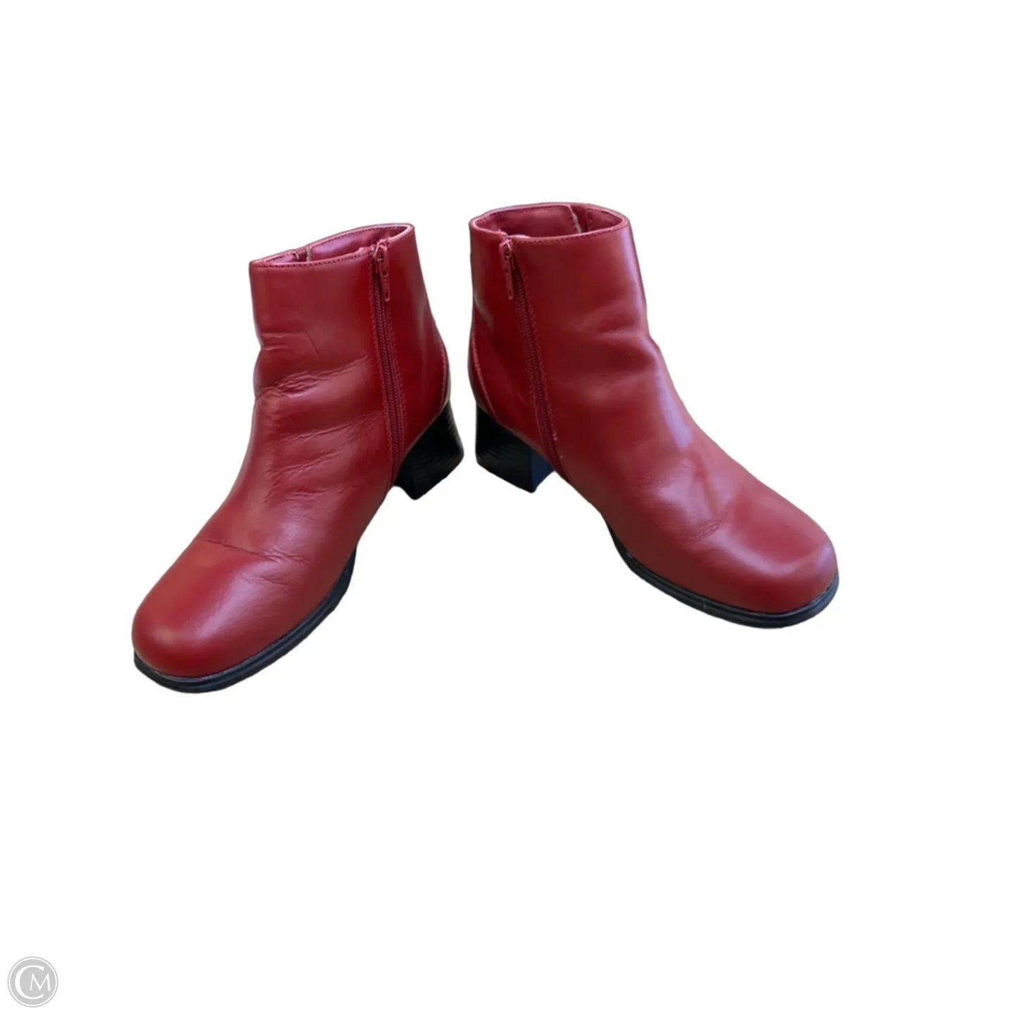 Boots Ankle Heels By Aj Valanci In Red, Size: 7.5
