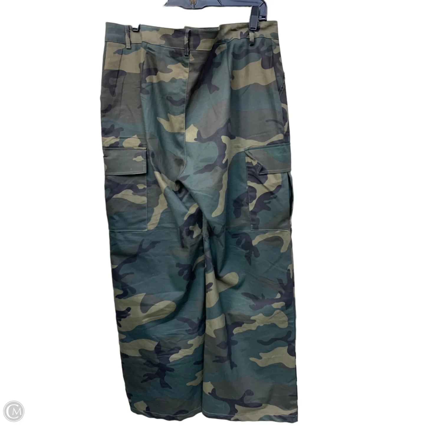 Pants Wide Leg By Cmf In Camouflage Print, Size: Xl