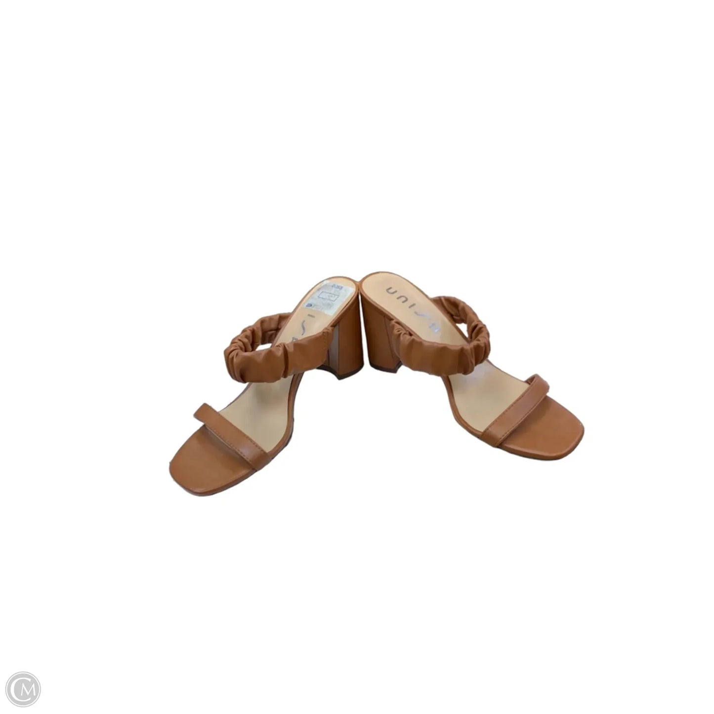 Sandals Heels Block By Unisa In Tan, Size: 8