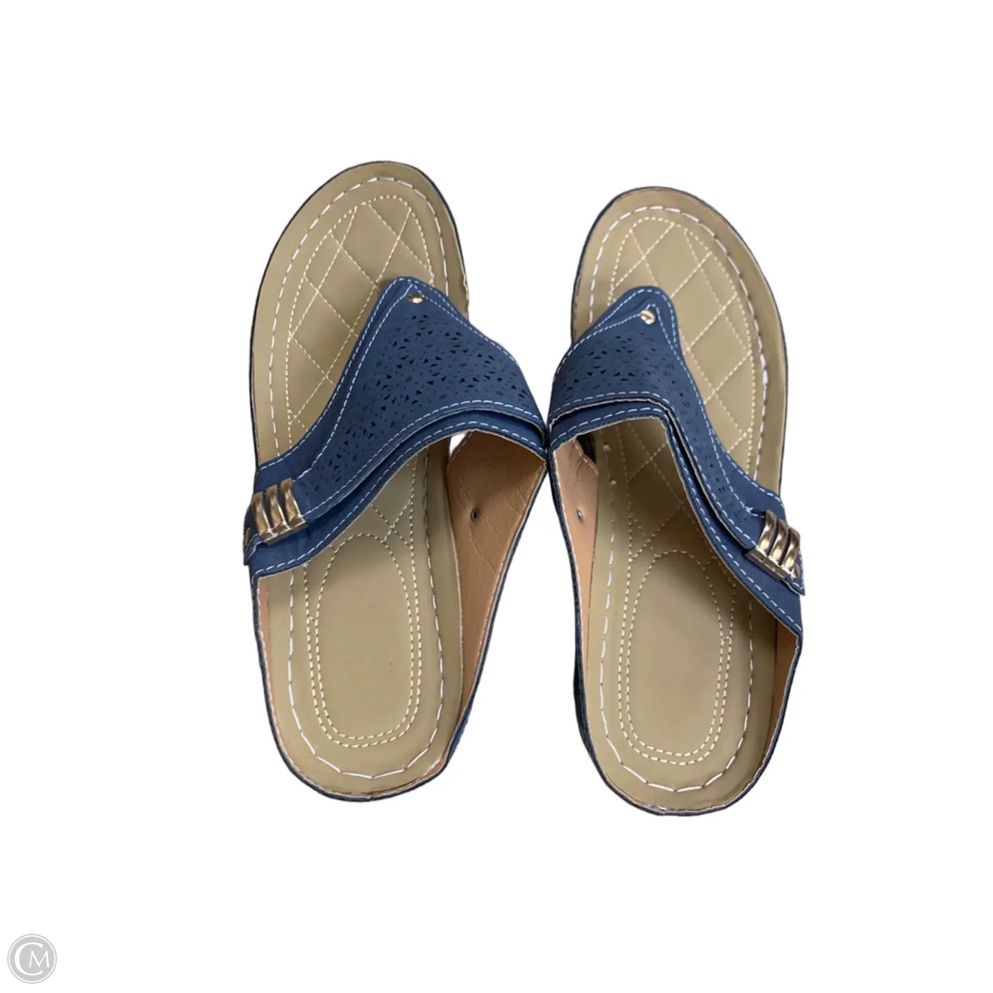 Sandals Flats By Cmf In Blue, Size: 8.5