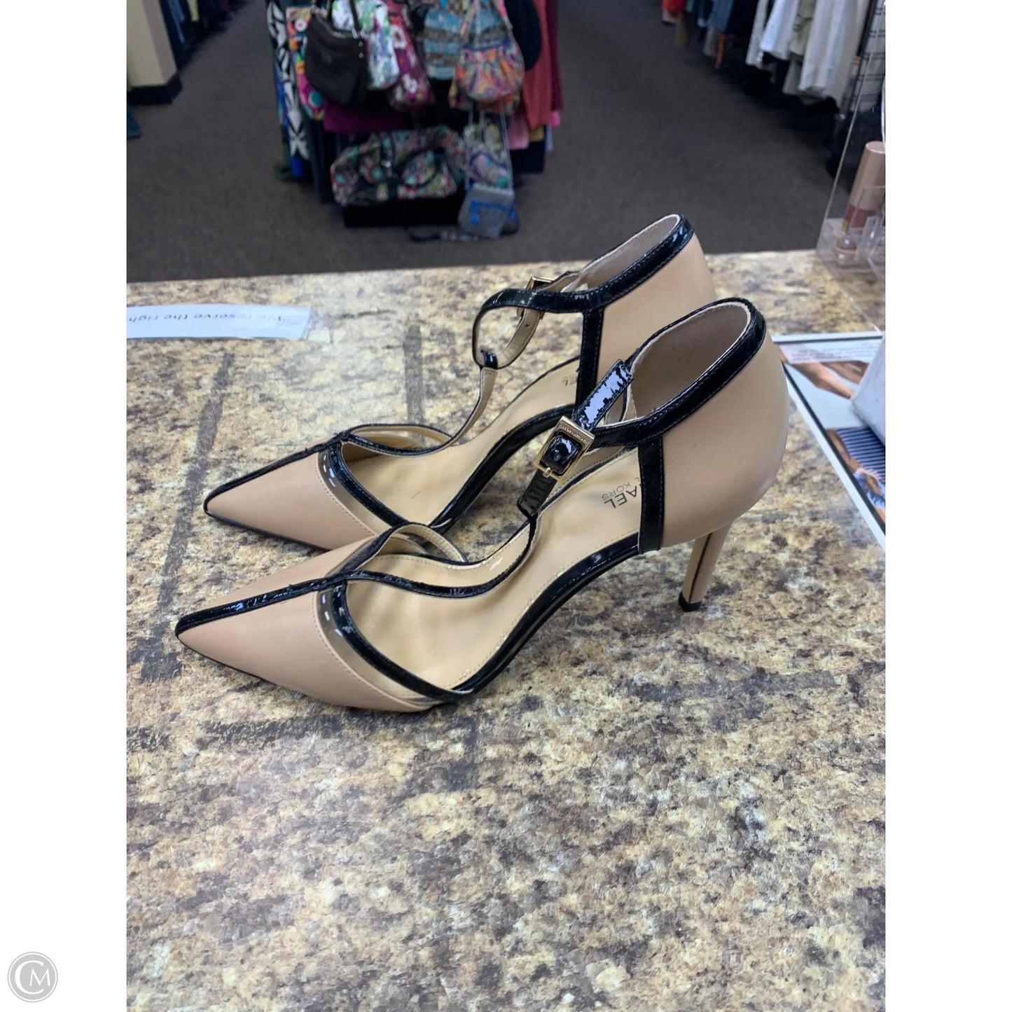 Shoes Heels Stiletto By Michael By Michael Kors In Black & Tan, Size: 8