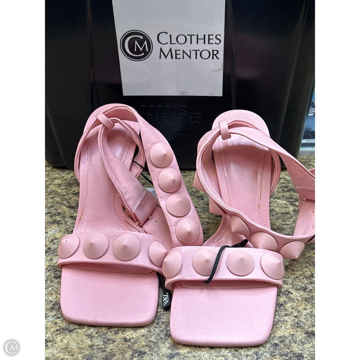 Sandals Heels Kitten By Zashi In Pink, Size: 9