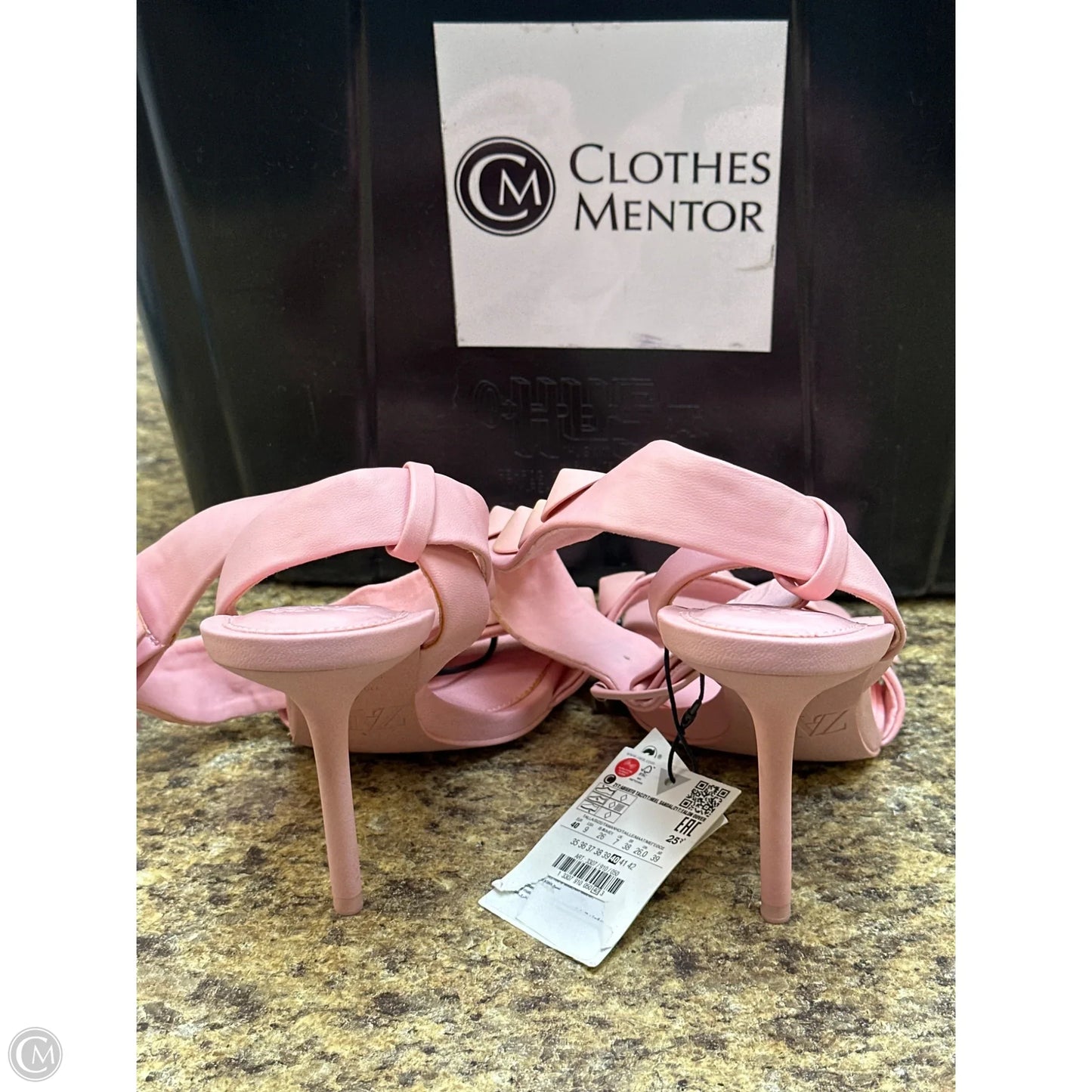 Sandals Heels Kitten By Zashi In Pink, Size: 9