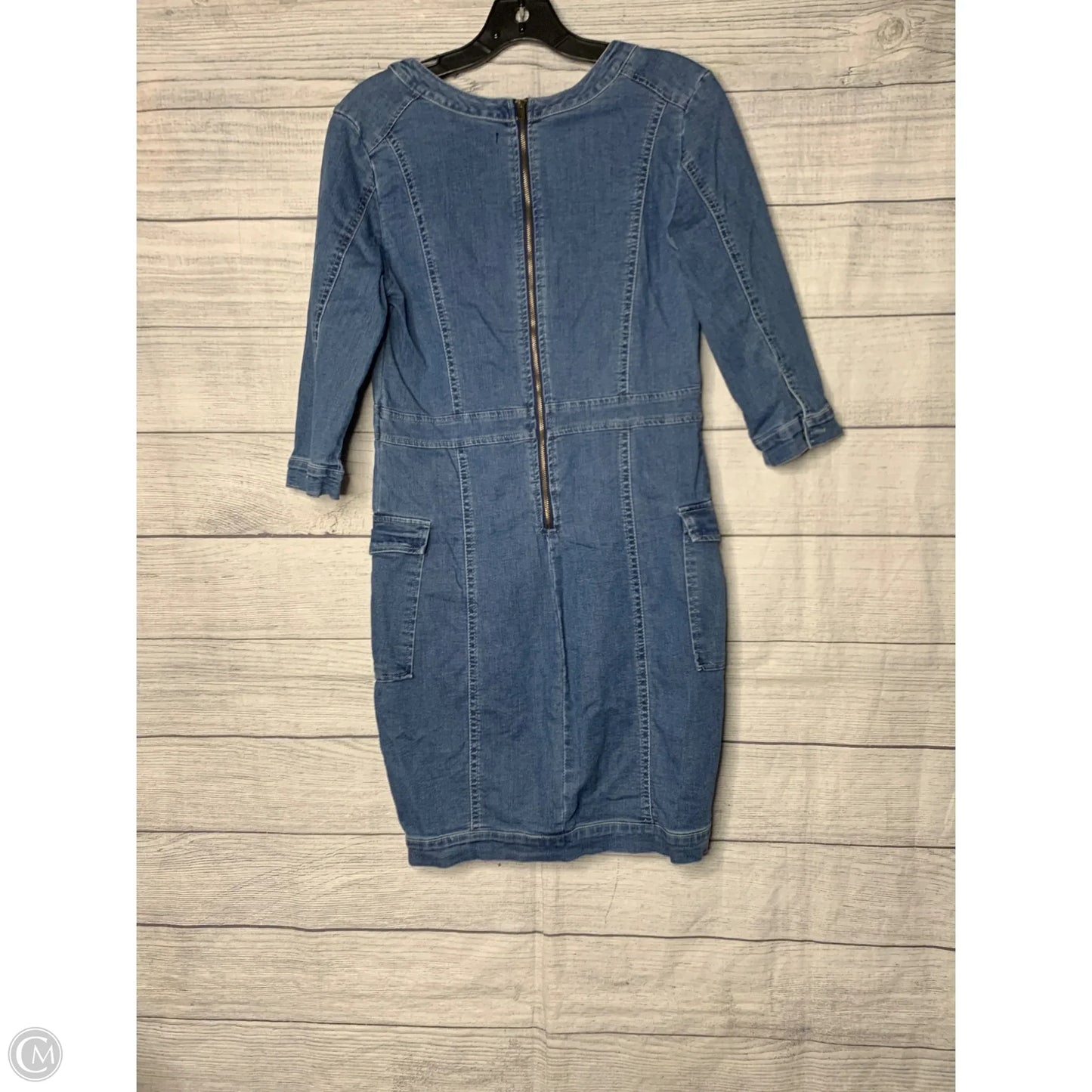 Dress Casual Midi By Fashion Nova In Blue Denim, Size: L