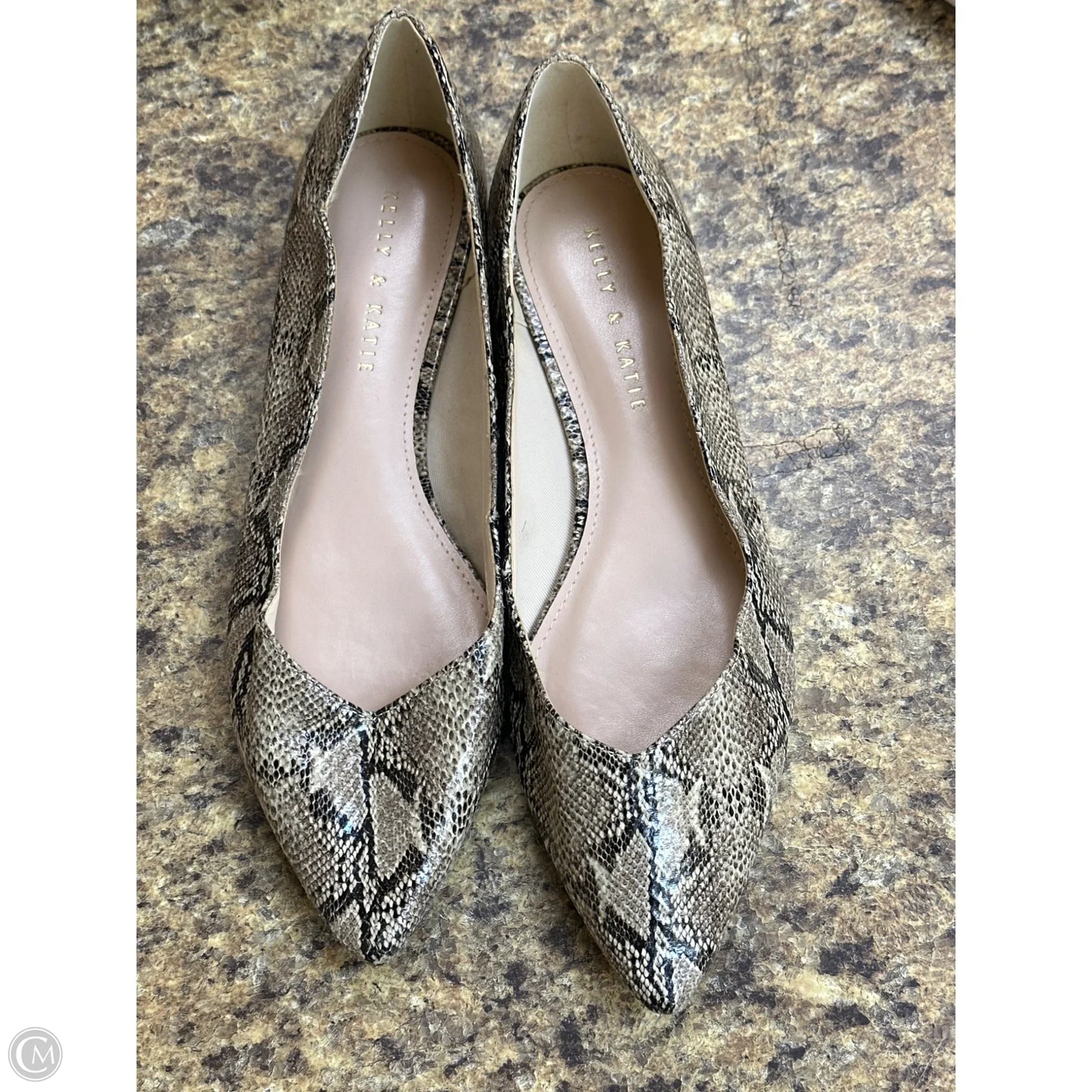 Shoes Flats By Kelly And Katie In Snakeskin Print, Size: 10