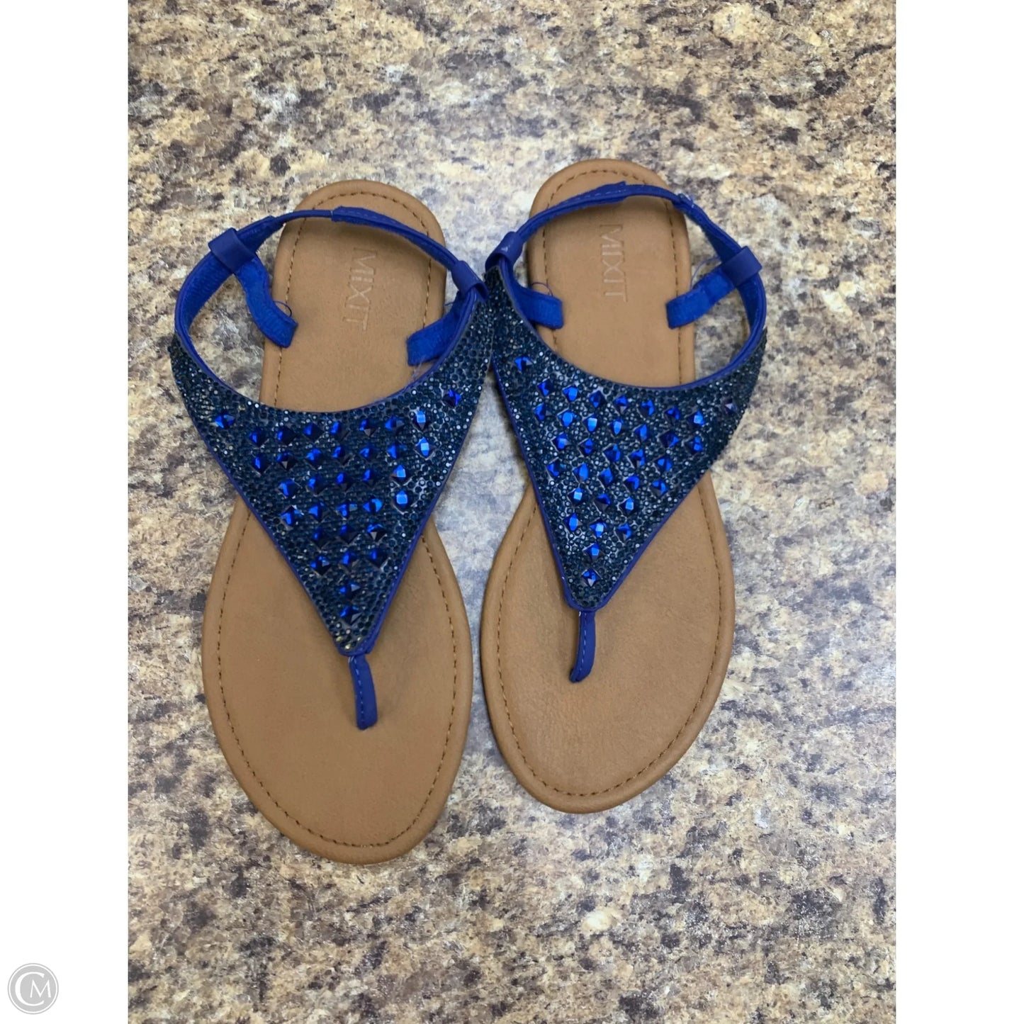 Sandals Flats By Cmf In Blue, Size: 7