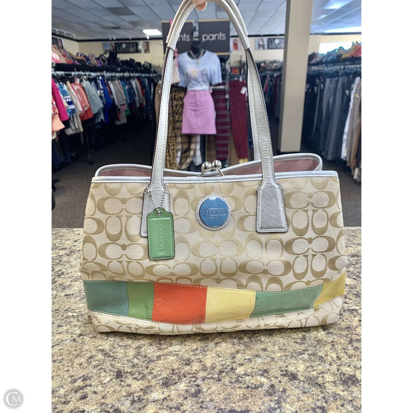 Handbag Designer By Coach Size: Large