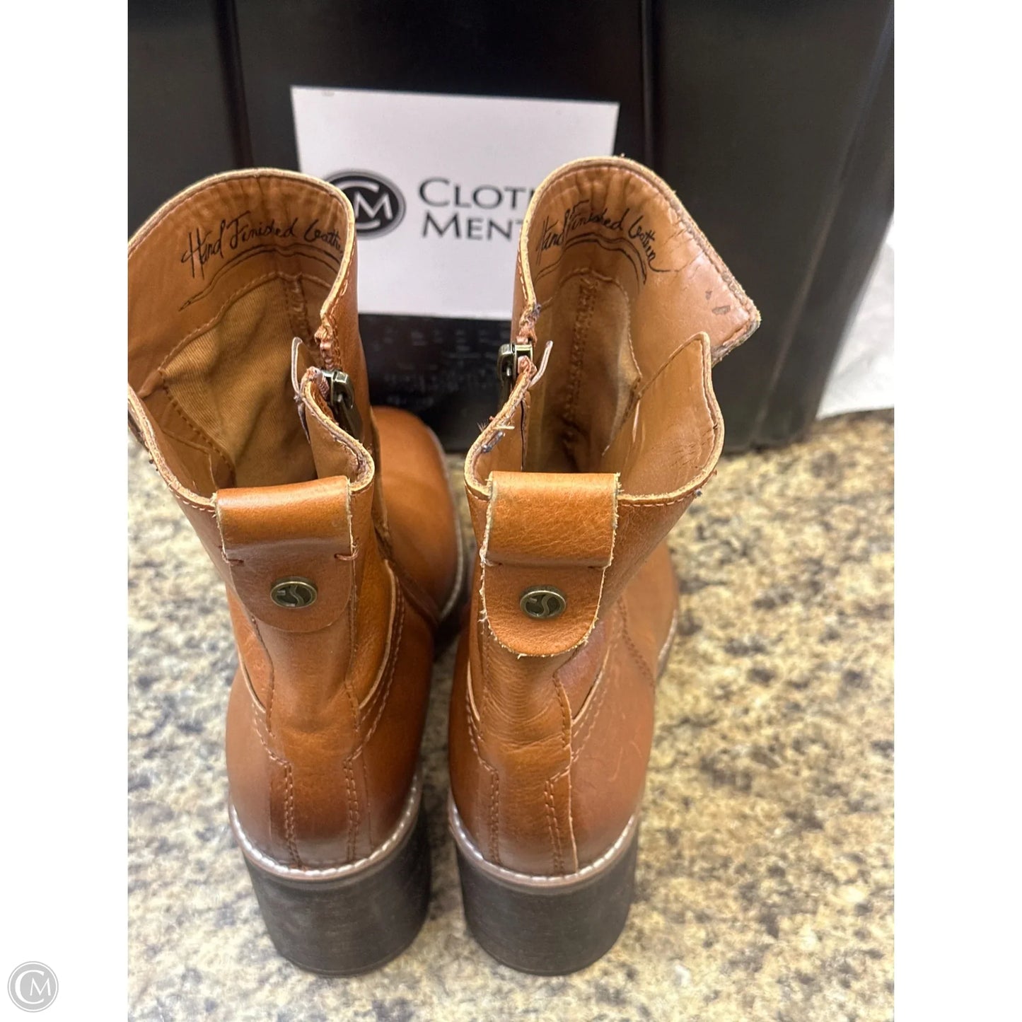 Boots Ankle Heels By Franco Sarto In Brown, Size: 7