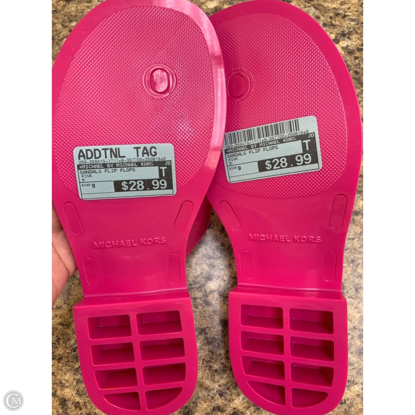 Sandals Flip Flops By Michael By Michael Kors In Pink, Size: 9