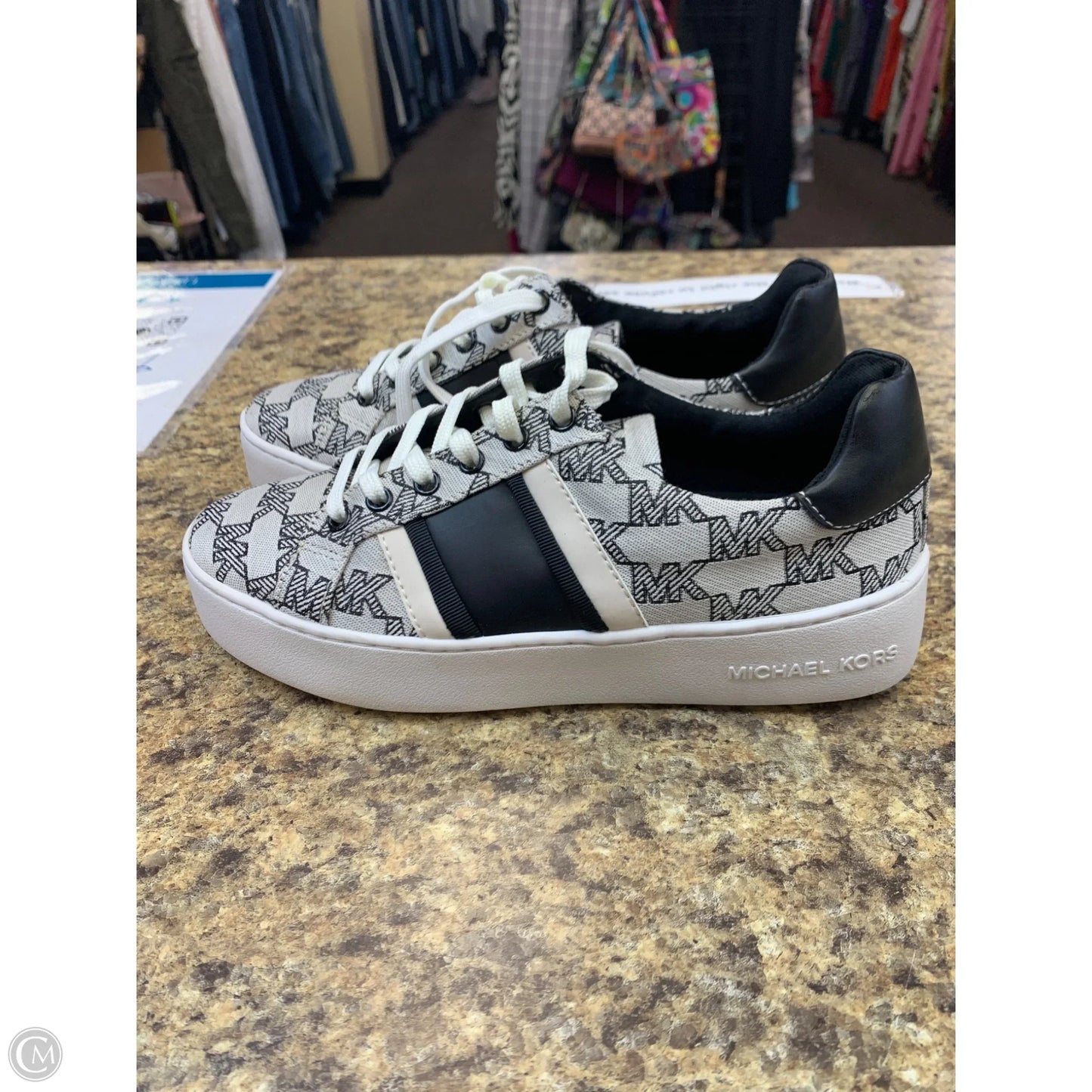 Shoes Athletic By Michael By Michael Kors In Black & White, Size: 7