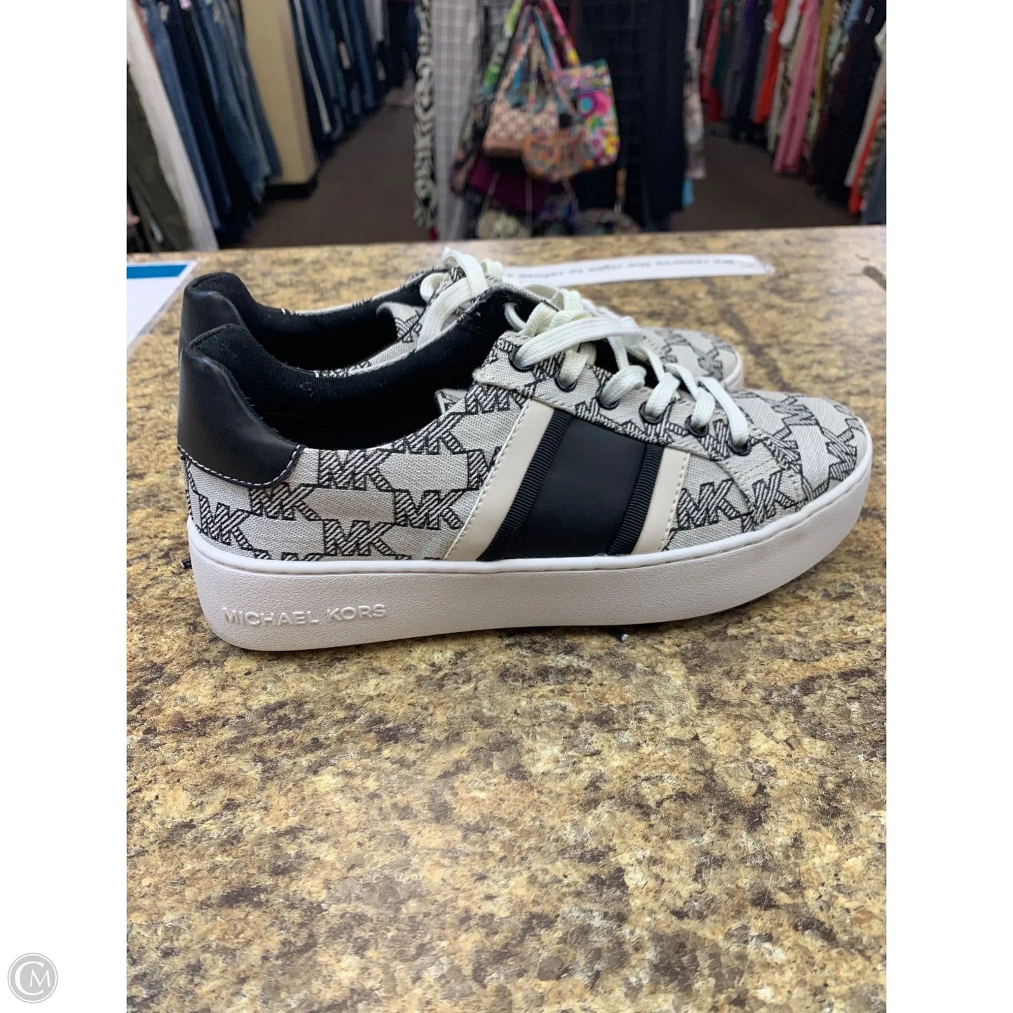 Shoes Athletic By Michael By Michael Kors In Black & White, Size: 7