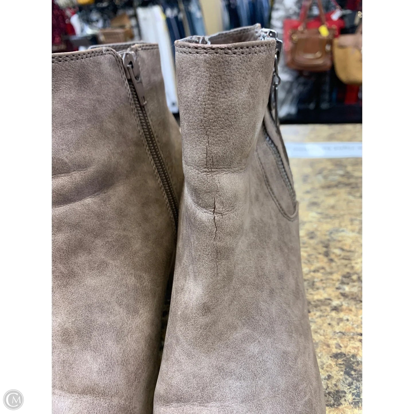 Boots Ankle Heels By G By Guess In Brown, Size: 8.5