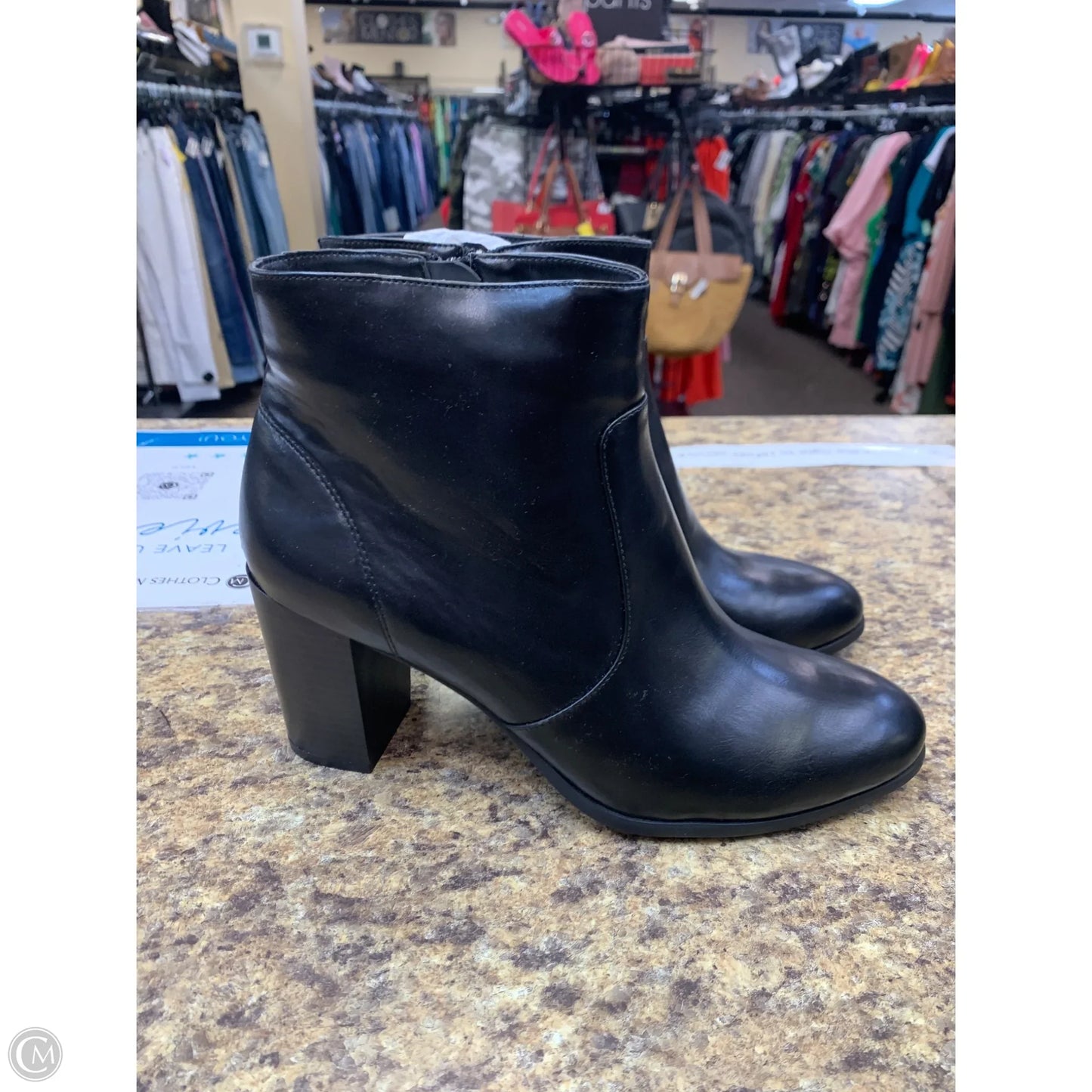 Boots Ankle Heels By Style And Company In Black, Size: 10