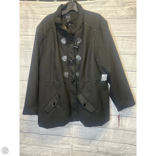 Coat Peacoat By Rampage In Black, Size: 3x