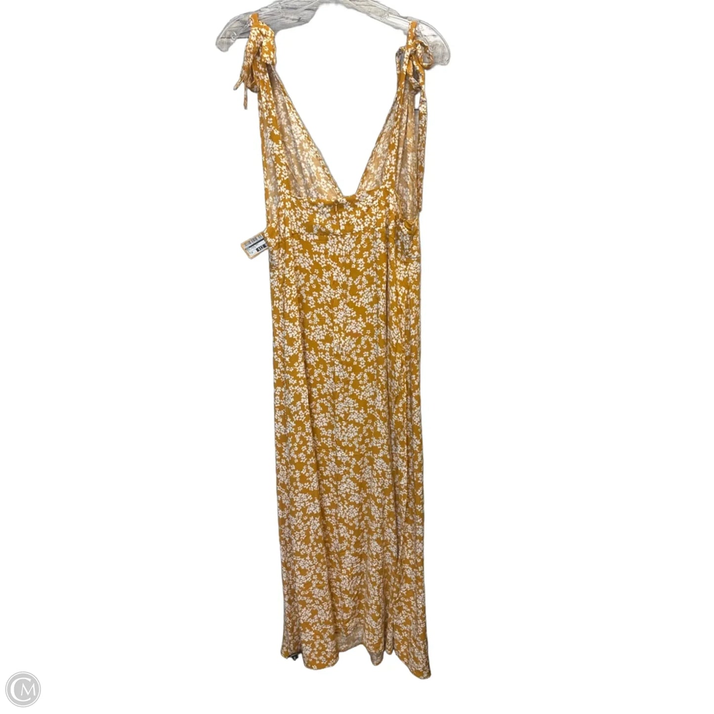 Dress Casual Maxi By Asos In White & Yellow, Size: 10