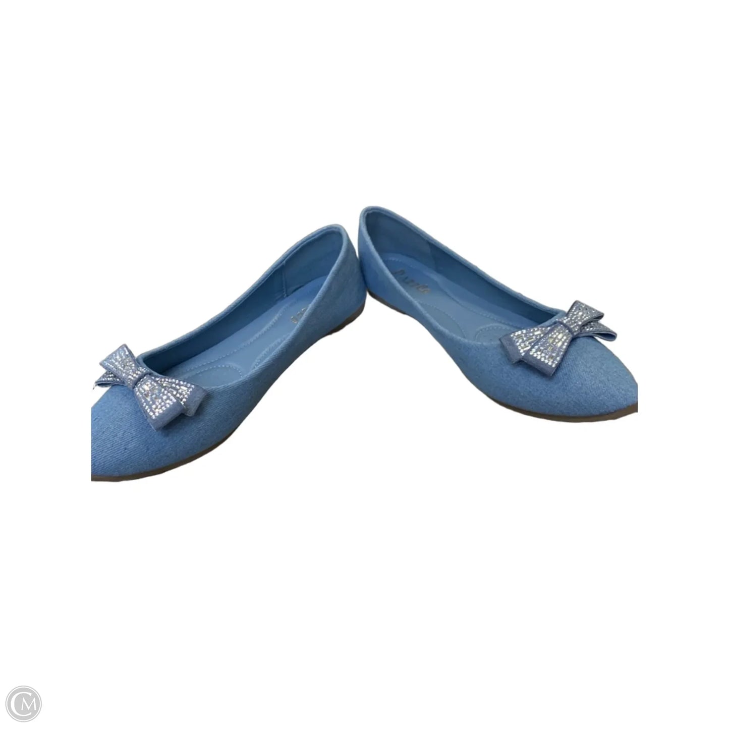 Shoes Flats By Cmf In Blue Denim, Size: 9