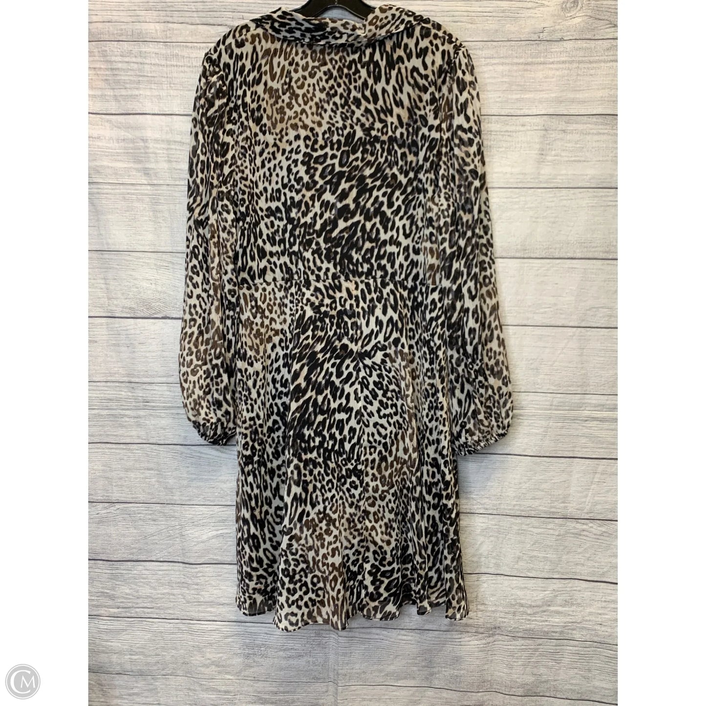 Dress Casual Maxi By Dkny In Animal Print, Size: L