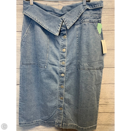 Skirt Maxi By Eloquii In Blue Denim, Size: 16